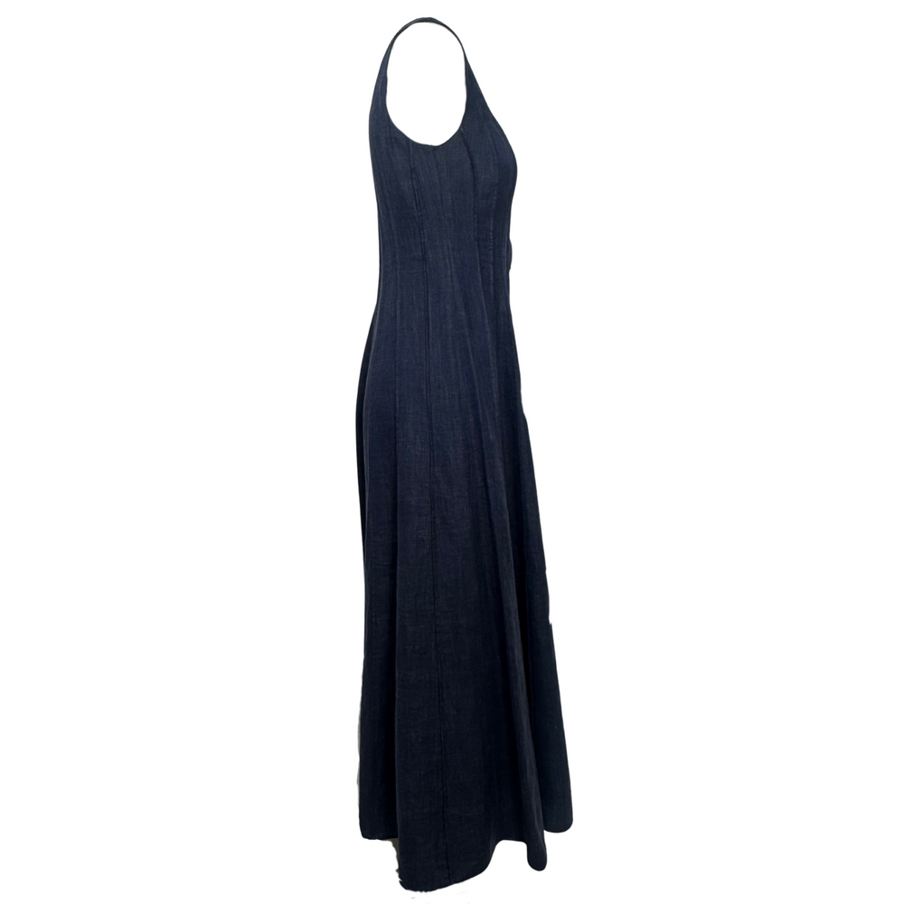 Women's Brock Collection Sara Linen Blend Chambray Midi Sundress, Size 16